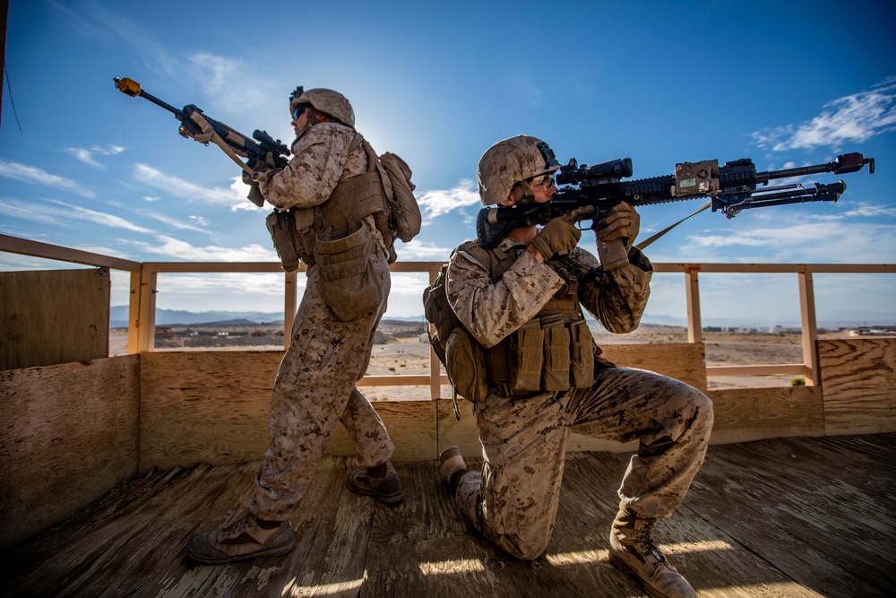 Reserve Marines with 1/25 Conduct Patrols on Range 220