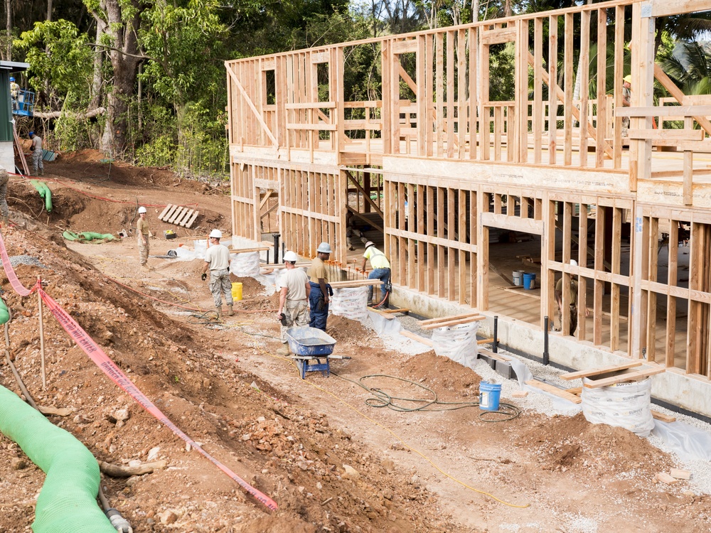 Civil Engineers Pour Concrete at Hawaii IRT
