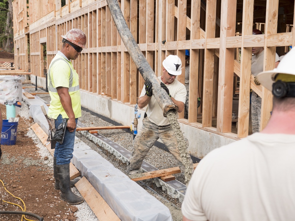 Civil Engineers Pour Concrete at Hawaii IRT