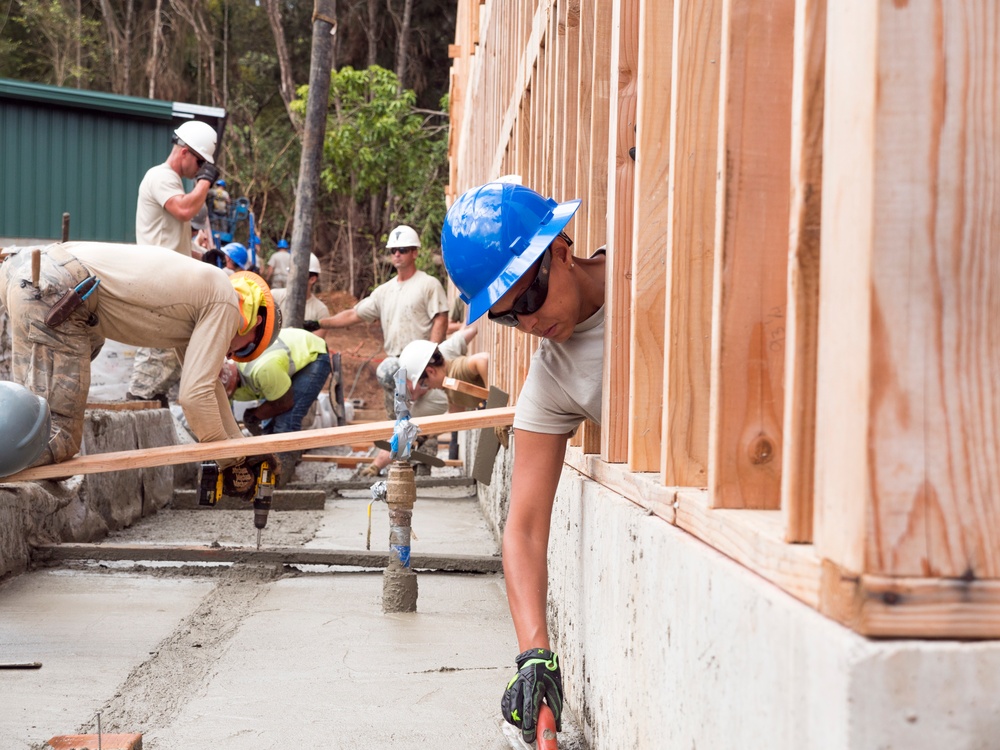 Civil Engineers Pour Concrete at Hawaii IRT