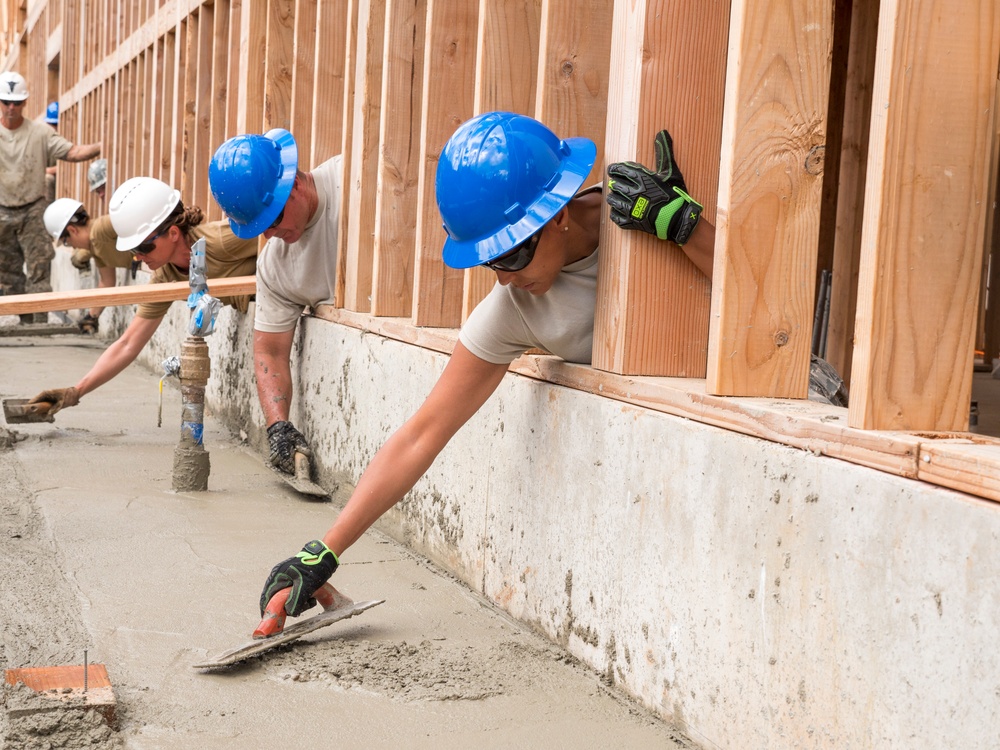 Civil Engineers Pour Concrete at Hawaii IRT