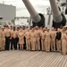 Battleship Wisconsin hosts a promotion ceremony