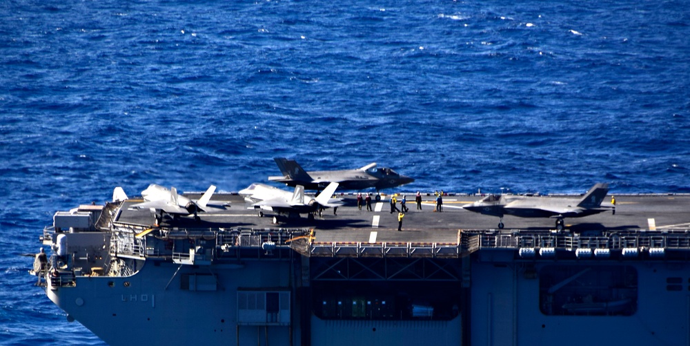 USS WASP (LHD 1) OPERATIONS AT SEA