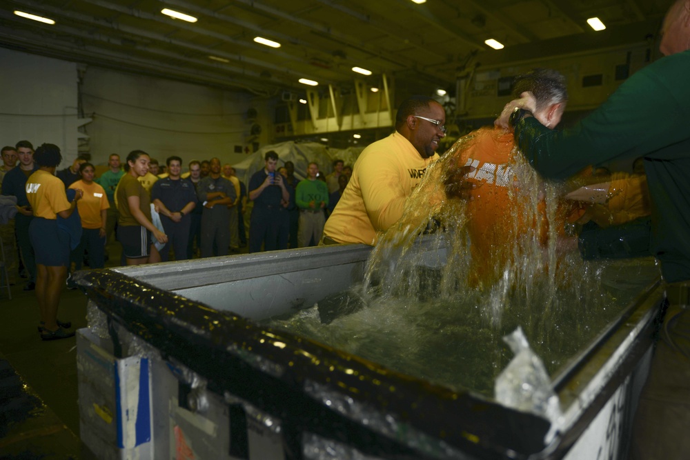 USS Ronald Reagan Conducts Baptism Service