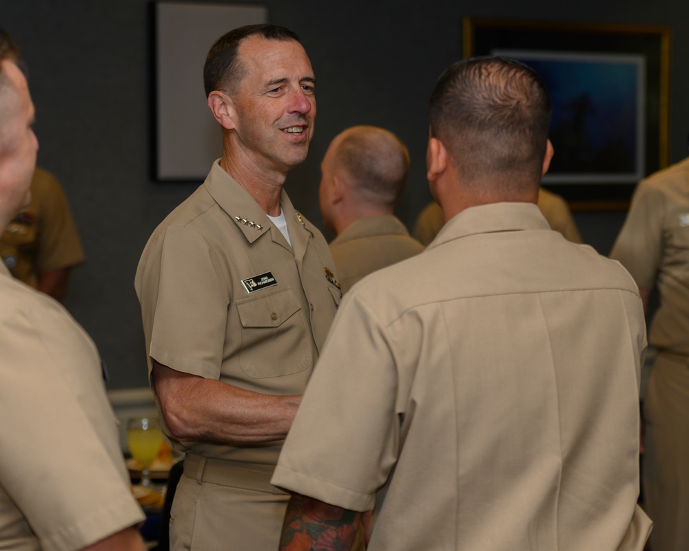 CNO Meets With Navy Recruiters During Farewell Visit