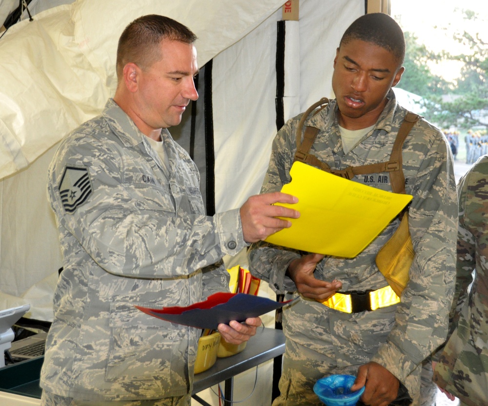 Pep talks and Pepto-Bismol: Reserve Citizen Airmen care for cadets