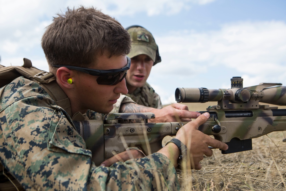 Agile Spirit 19: U.S. Marines and U.K. Army weapons cross training