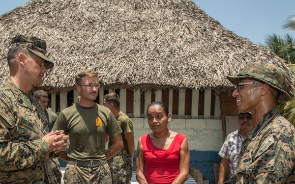 4th Marine Logistics Group Sergeant Major visits engineering projects in Ocos, Guatemala