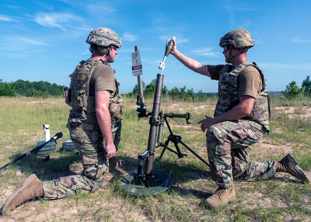 1-118th Mortarmen Perfect Their “Hangtime’ At Annual Training