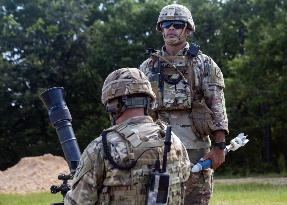 1-118th Mortarmen Perfect Their “Hangtime’ At Annual Training