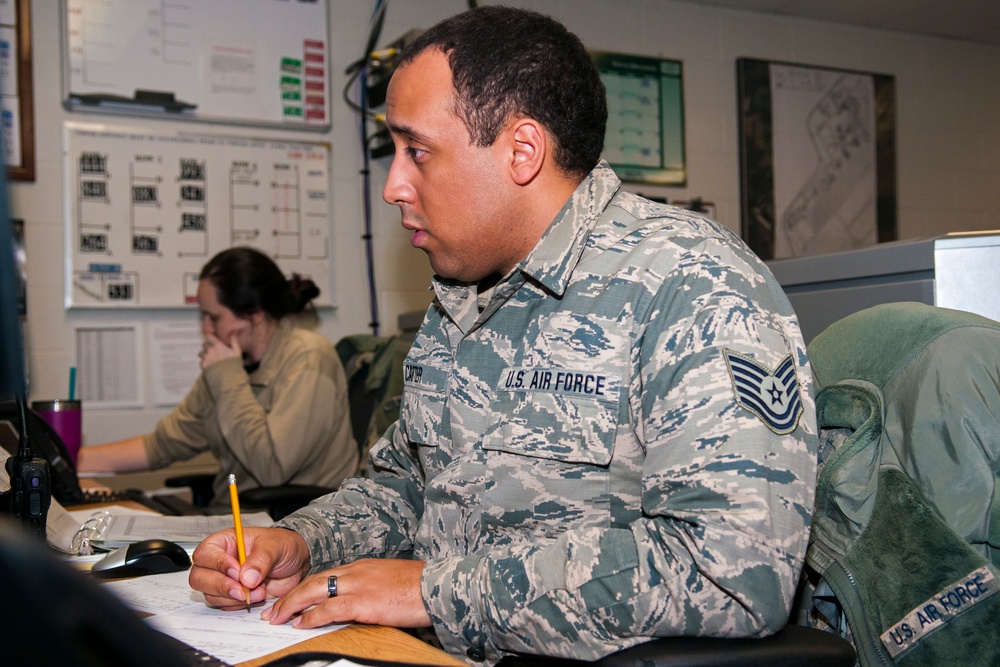 Carter works in MOC at 121 ARW