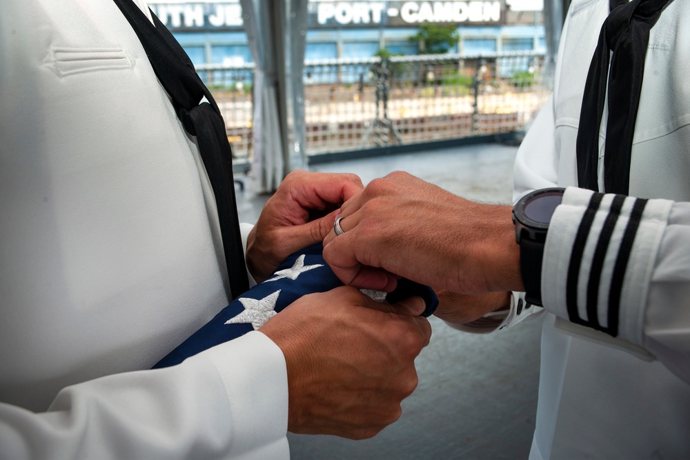 Capt. James Raimondo retirement ceremony aboard USS New Jersey