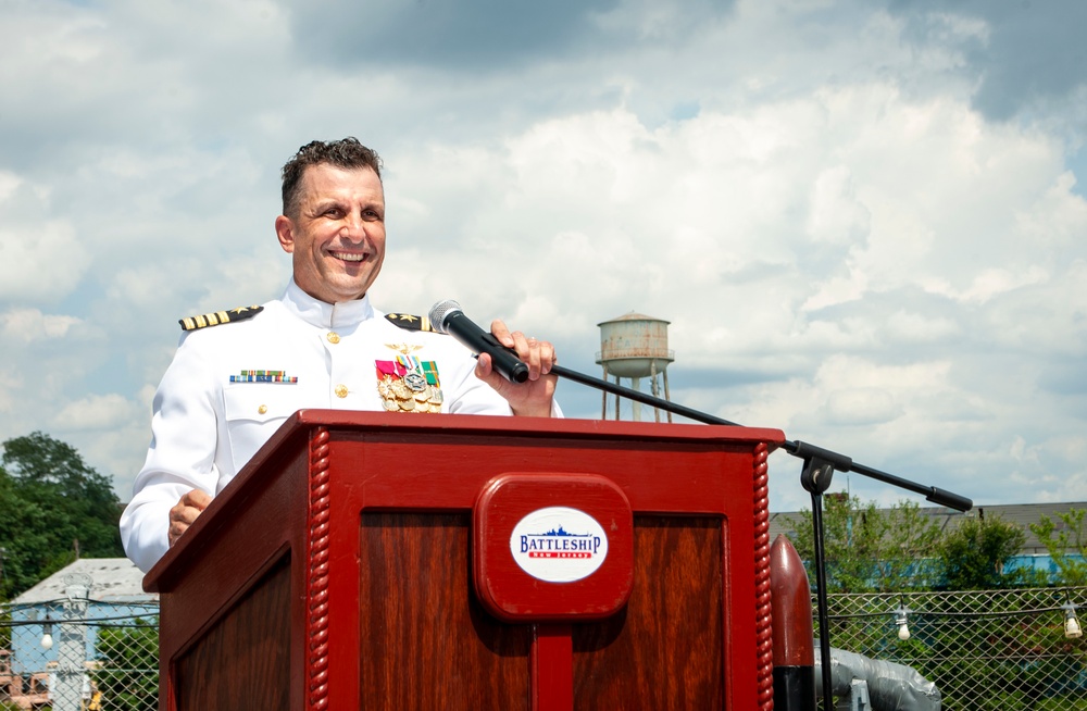 Capt. James Raimondo retirement ceremony aboard USS New Jersey