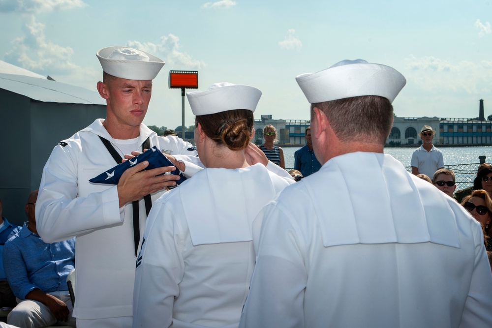 Capt. James Raimondo retirement ceremony aboard USS New Jersey