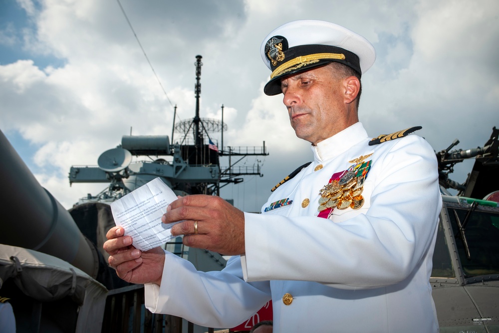 Capt. James Raimondo retirement ceremony aboard USS New Jersey