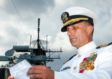Capt. James Raimondo retirement ceremony aboard USS New Jersey