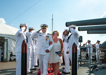 Capt. James Raimondo retirement ceremony aboard USS New Jersey