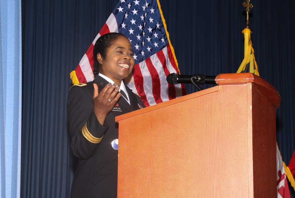 Maryland Army National Guard officer candidate school graduation ceremony