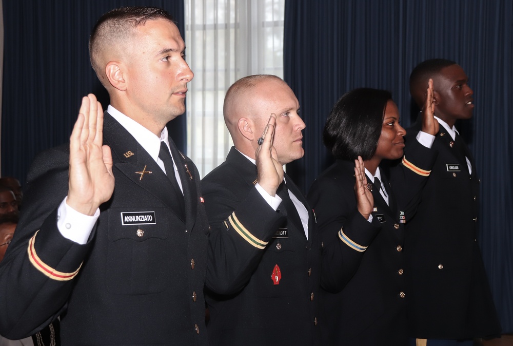 Maryland Army National Guard officer candidate school graduation ceremony