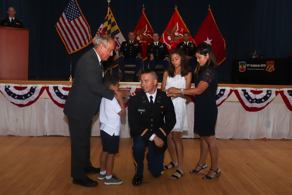 Maryland Army National Guard officer candidate school graduation ceremony