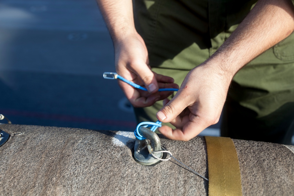 31st MEU Marines conduct ordnance onload aboard USS Wasp