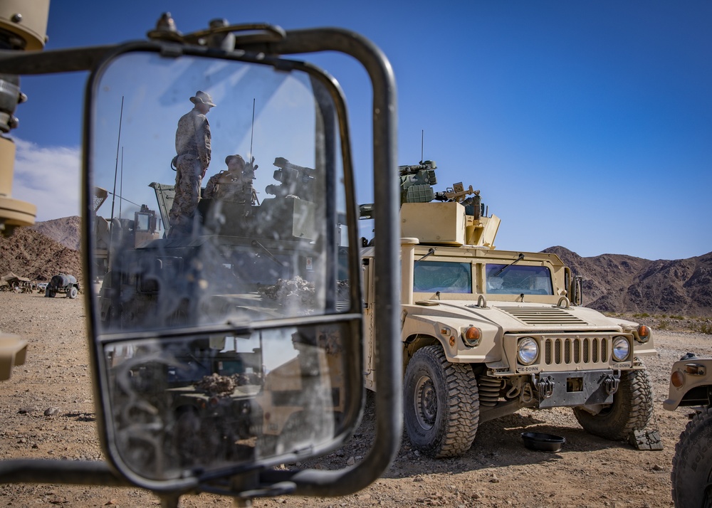 Combined Anti-Armor Team Marines with 1/25 conduct operation checks at Range 400