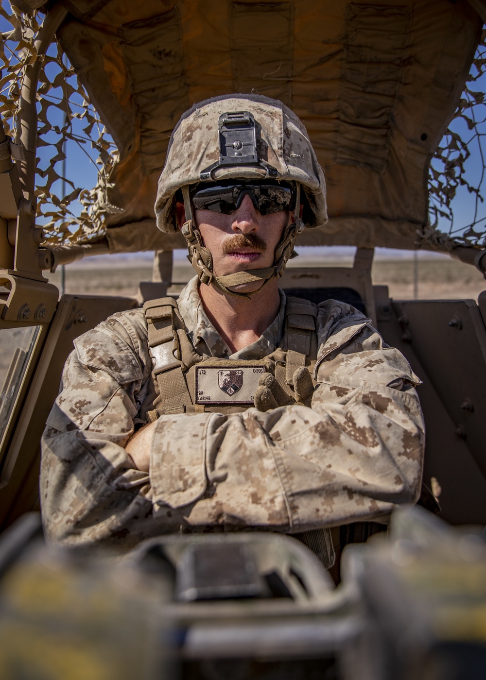 Combined Anti-Armor Team Marines with 1/25 conduct operation checks at Range 400