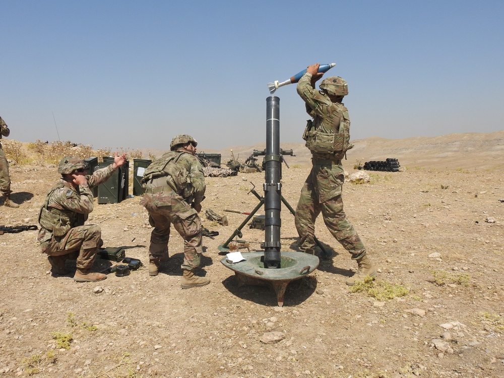 Bastogne Soldiers Conduct Mortar Training in Iraq