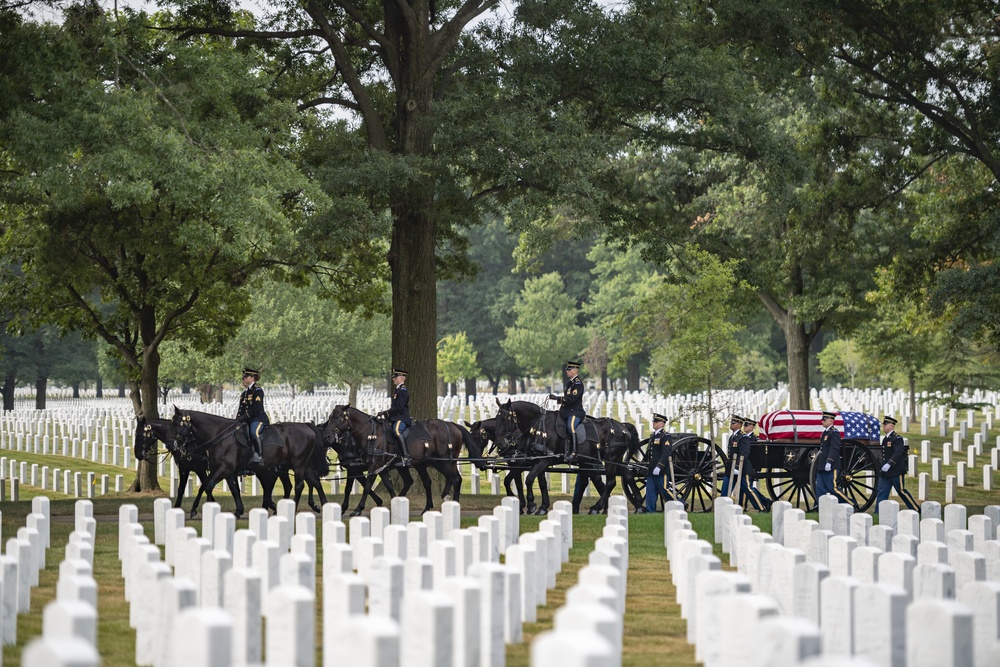 Military Funeral Honors with Funeral Escort Are Conducted for U.S. Army Master Sgt. Carl Lindquist