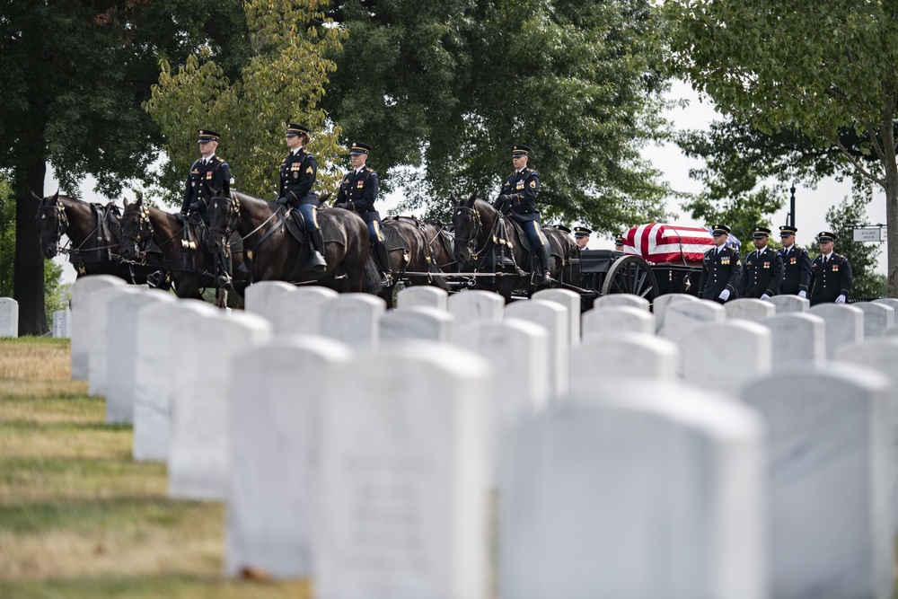 Military Funeral Honors with Funeral Escort Are Conducted for U.S. Army Master Sgt. Carl Lindquist