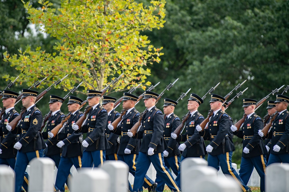 Military Funeral Honors with Funeral Escort Are Conducted for U.S. Army Master Sgt. Carl Lindquist