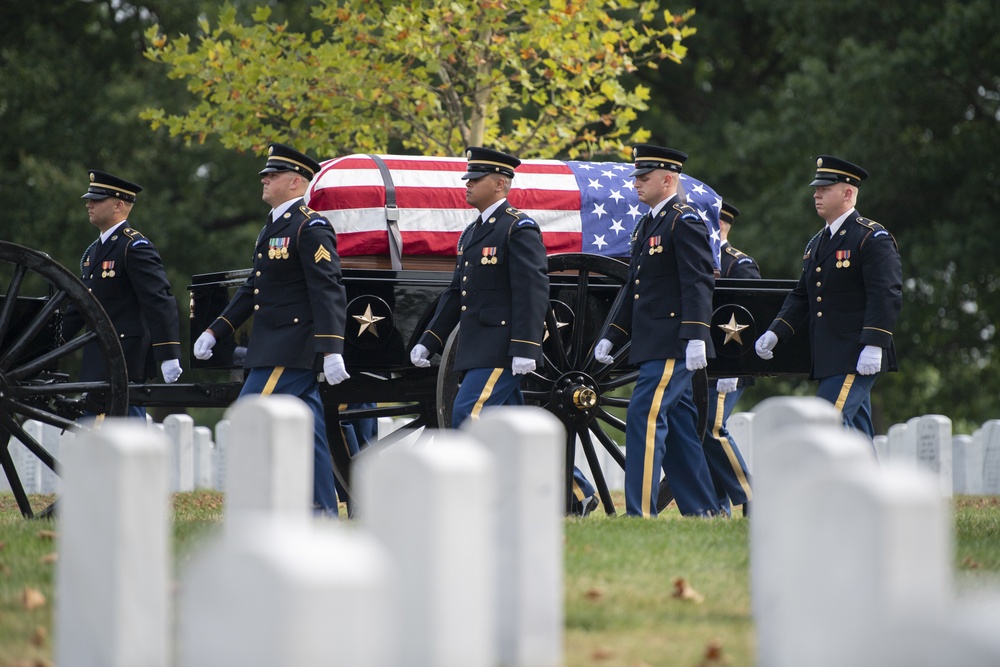 Military Funeral Honors with Funeral Escort Are Conducted for U.S. Army Master Sgt. Carl Lindquist