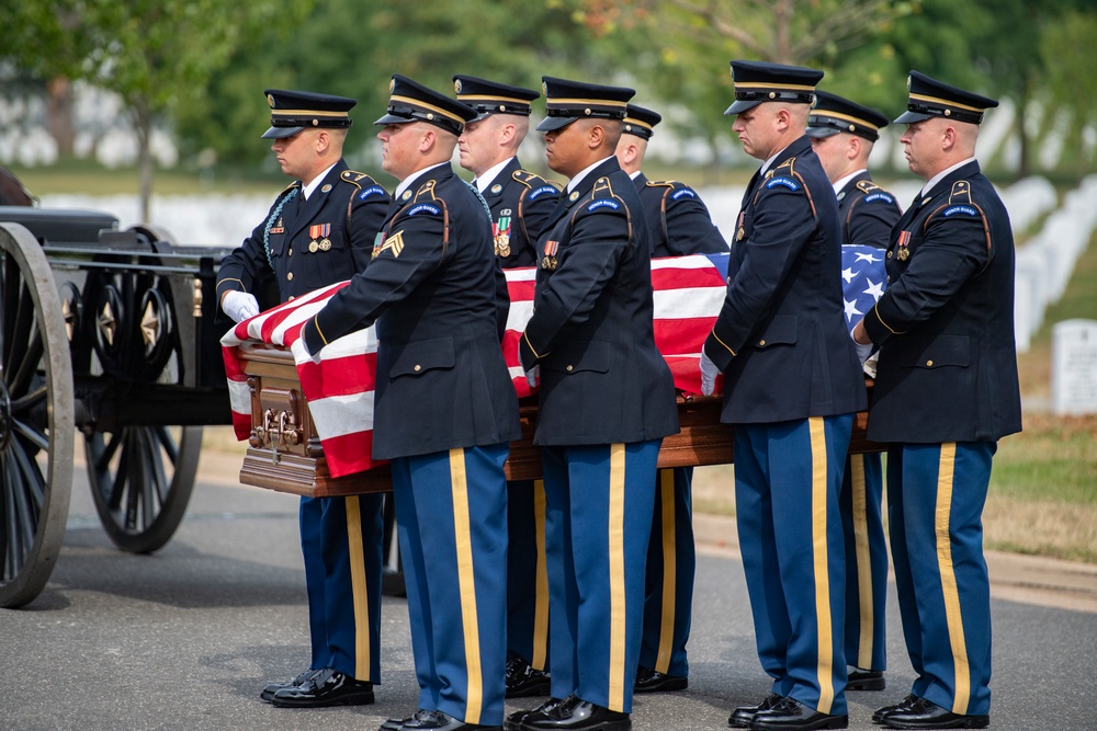 Military Funeral Honors with Funeral Escort Are Conducted for U.S. Army Master Sgt. Carl Lindquist