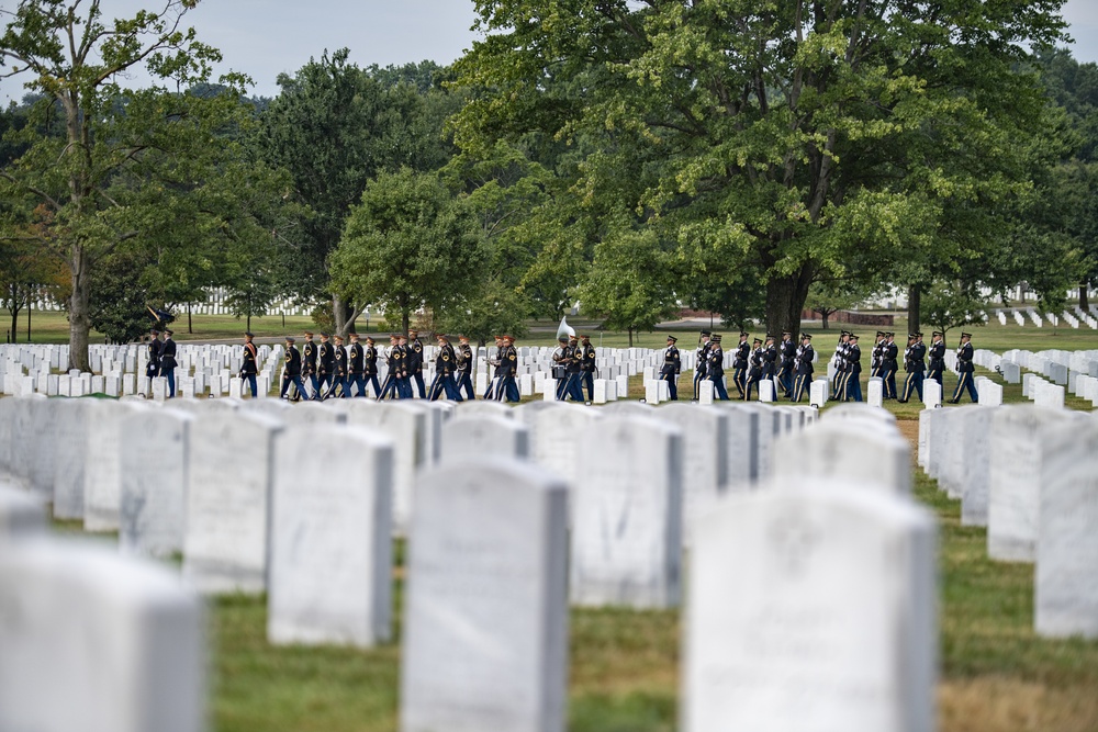 Military Funeral Honors with Funeral Escort Are Conducted for U.S. Army Master Sgt. Carl Lindquist