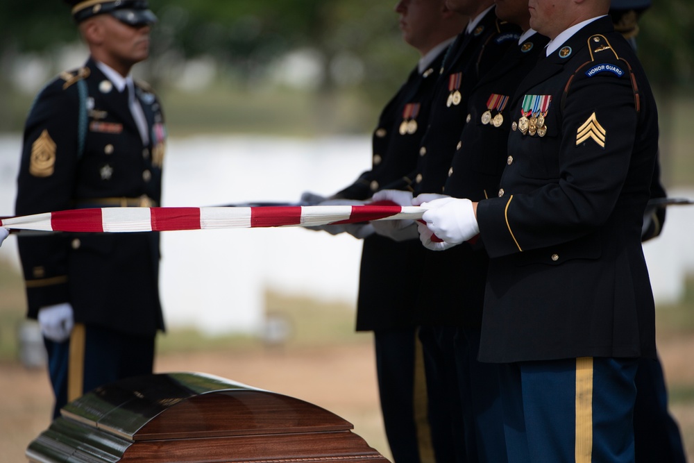 Military Funeral Honors with Funeral Escort Are Conducted for U.S. Army Master Sgt. Carl Lindquist