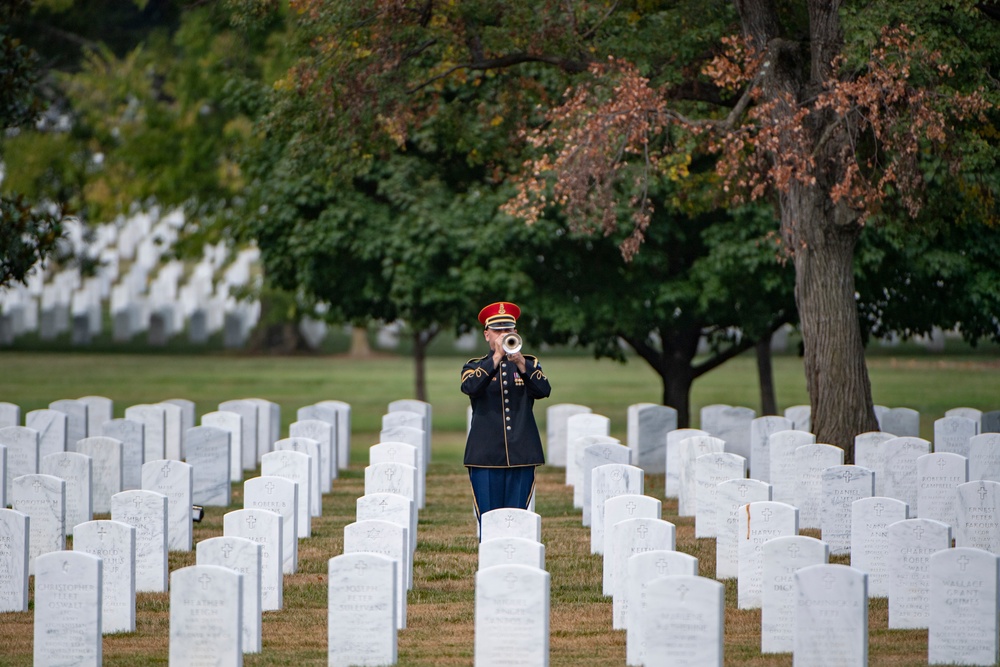 Military Funeral Honors with Funeral Escort Are Conducted for U.S. Army Master Sgt. Carl Lindquist