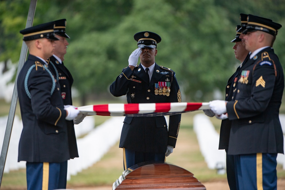 Military Funeral Honors with Funeral Escort Are Conducted for U.S. Army Master Sgt. Carl Lindquist