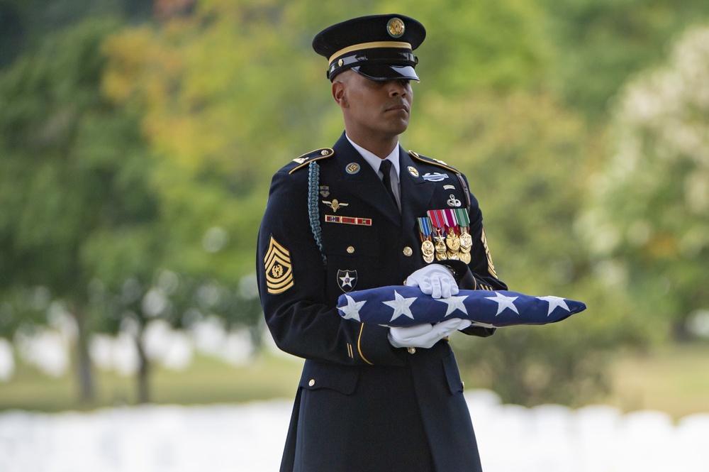 Military Funeral Honors with Funeral Escort Are Conducted for U.S. Army Master Sgt. Carl Lindquist