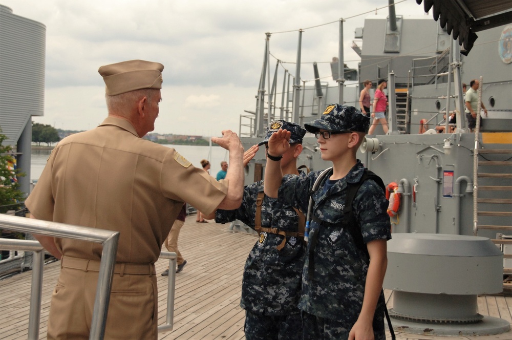 Naval Sea Cadets from Missouri visit Battleship Wisconsin