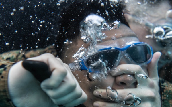 MARFORRES Marines conduct aquatic offensive and defensive techniques