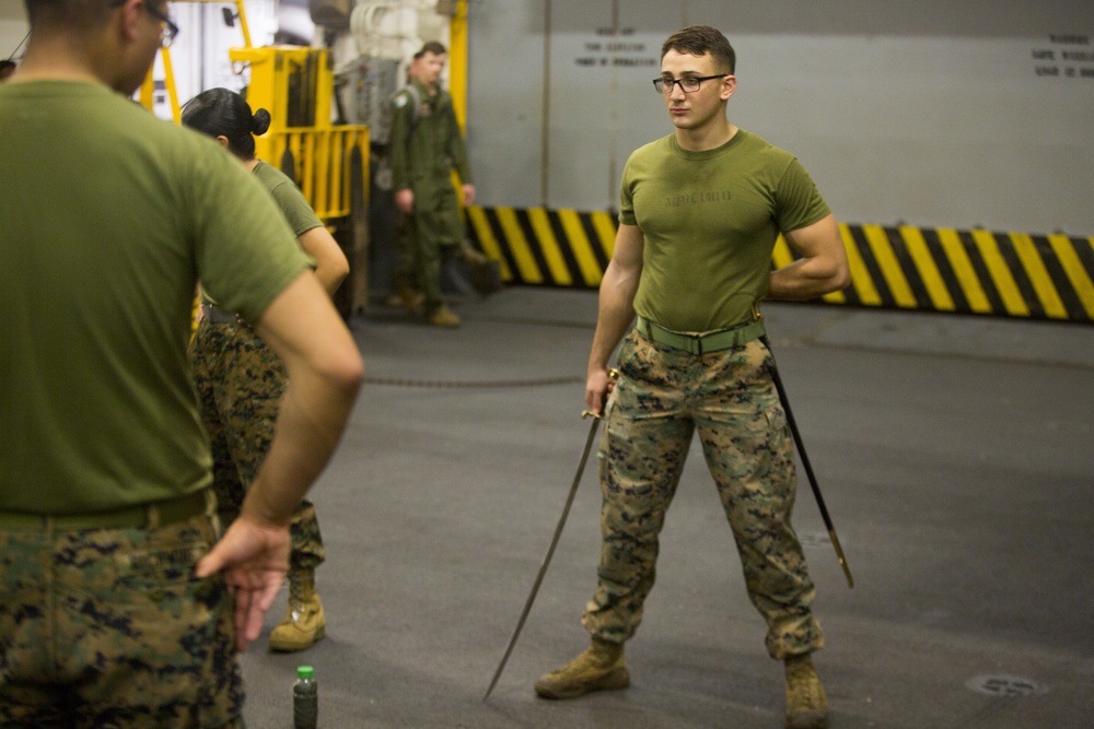 31st MEU Marines conduct Corporals Course professional military education aboard USS Wasp