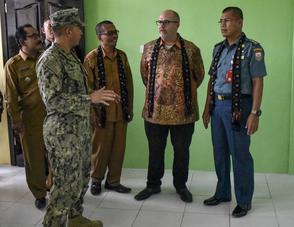 NMCB-4 Seabees, Indonesian National Armed Forces conduct ribbon cutting ceremony during CARAT Indonesia 2019