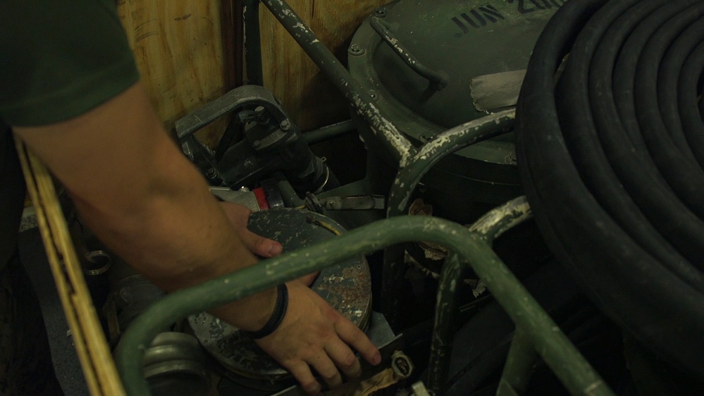 VMM-265 (Rein.) Marines prepare for FARP aboard USS Wasp