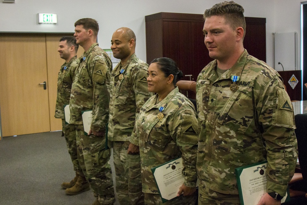 Soldiers receive round of applause for outstanding performance during 7th Army Training Command (ATC) Exercise Control Center (EXCON)