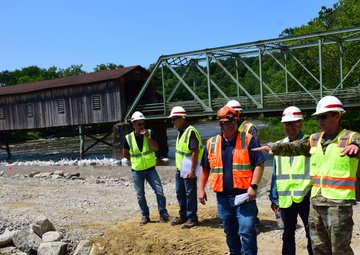 USACE-Buffalo CO visits Harpersfield Dam's Lamprey barrier construction