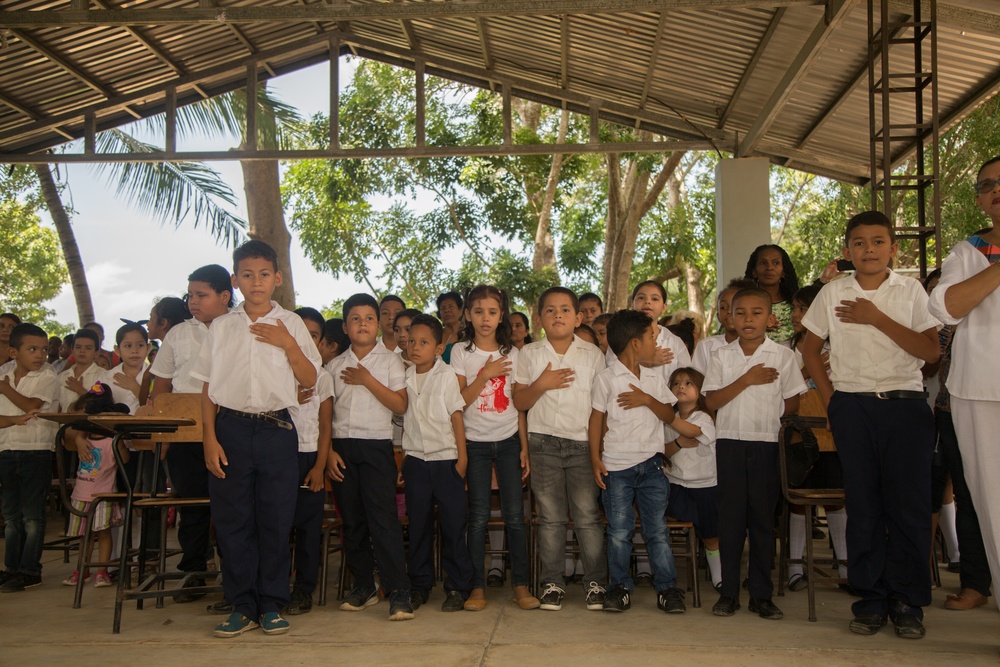 Marines, local engineers complete school construction in Honduras; town celebrates