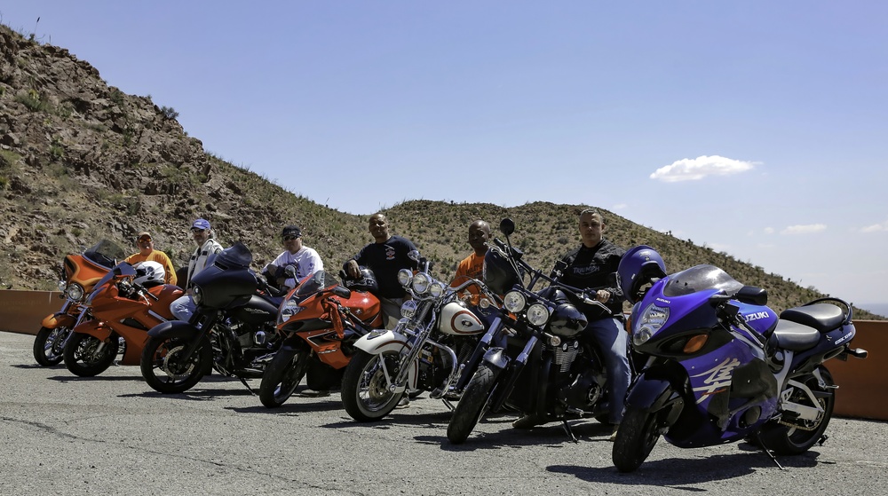 Motorcycle mentorship ride Fort Bliss