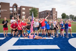 ‘Freedom Friday’ runners parade a patriotic crew