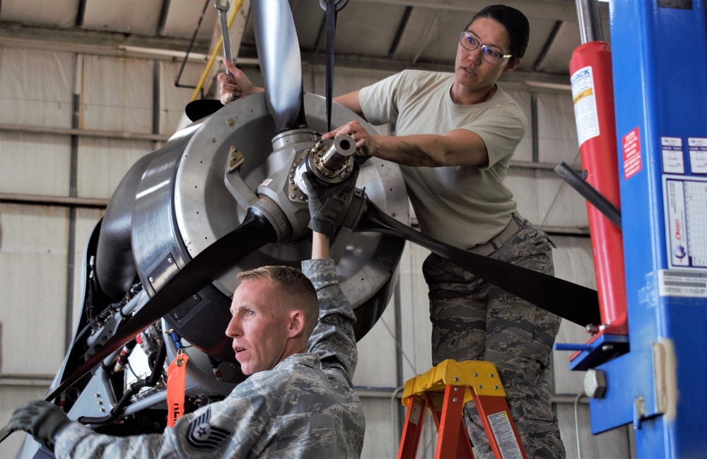 MQ-9 maintainers at Northern Strike 19