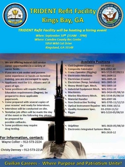 Trident Refit Facility Kings Bay Fall Hiring Event